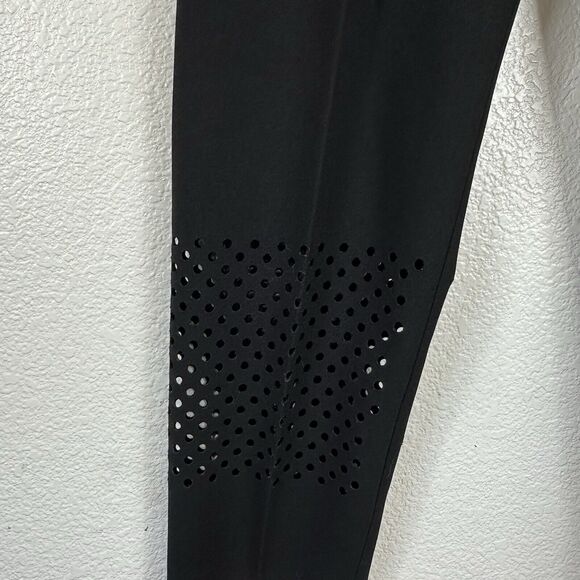 3.1 PHILLIP LIM Pants Women Size 4 Black Perforated Leg Pleated Tuxedo Trouser - Picture 4 of 10